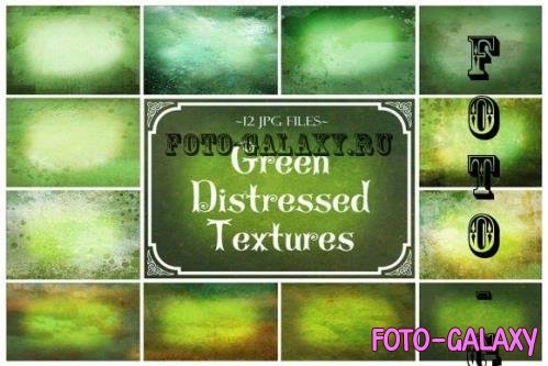 Green Distressed Textures, Fine Art Textures, Overlays - 2259298