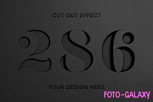 Cut Out Paper Logo Mockup PSD