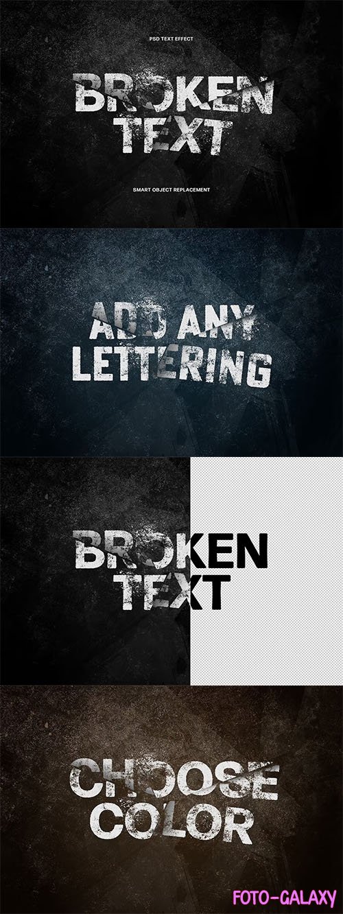 Broken Text Photoshop Effect