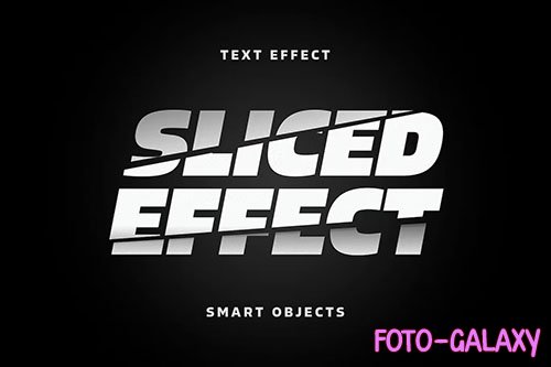 Sliced Letters Text Effect PSD