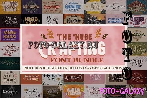 The Huge Crafting Bundle -  121 Premium Fonts