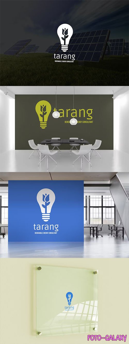 Tarang Negative Space Green Energy Logo