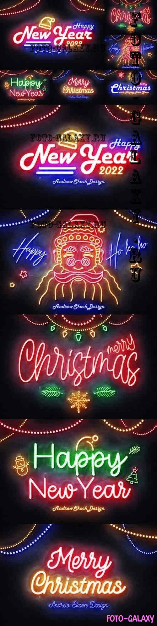 Christmas Neon Text Effects - 10850636