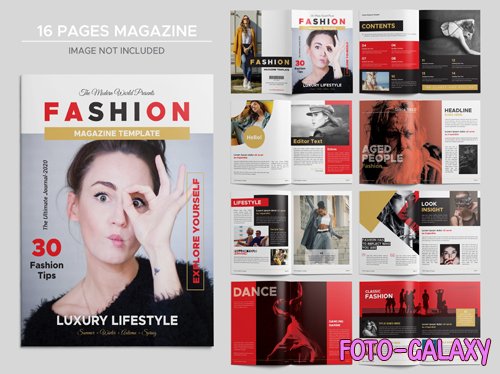 Fashion Magazine PSD Template - 16 Pages
