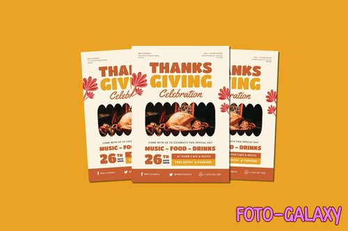 Thanksgiving Event Flyer PSD