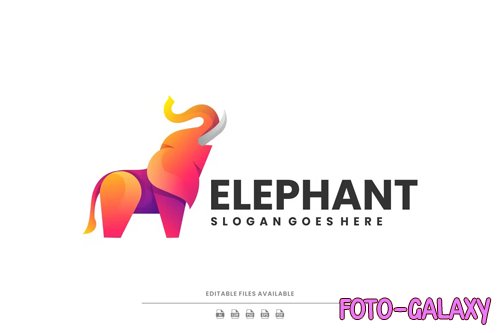 Elephant Gradient Logo PSD