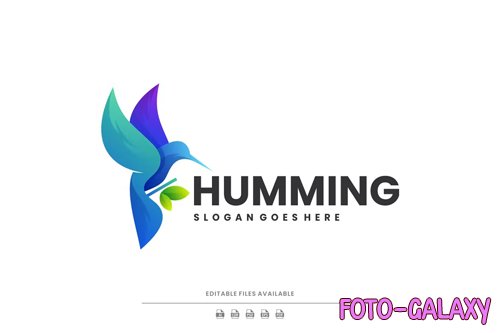Hummingbird Gradient Logo PSD