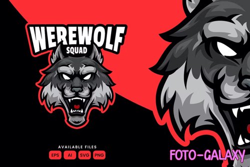 Werewolf Sport Mascot Logo PNG