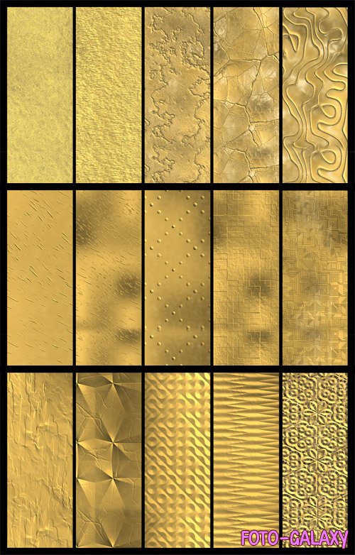 Mixed Bright Gold Tile Patterns Collection