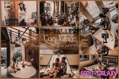 12 Cozy Village Photoshop Actions And ACR Presets, Moody - 2268379