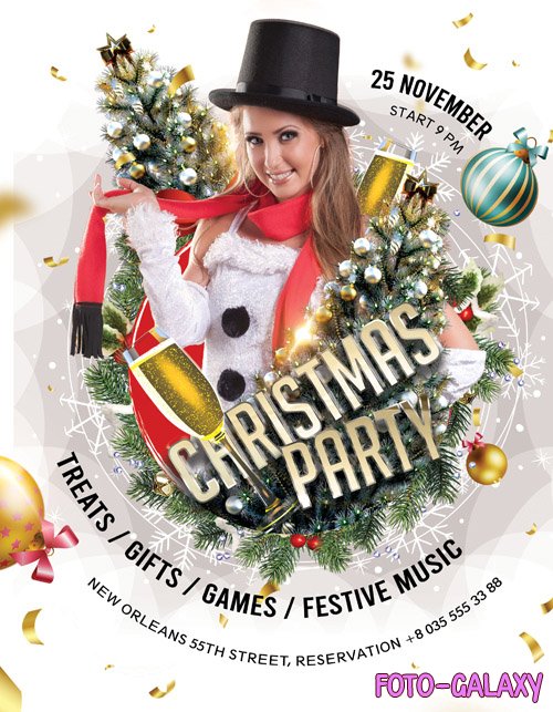 Christmas Party Psd beautiful Flyer