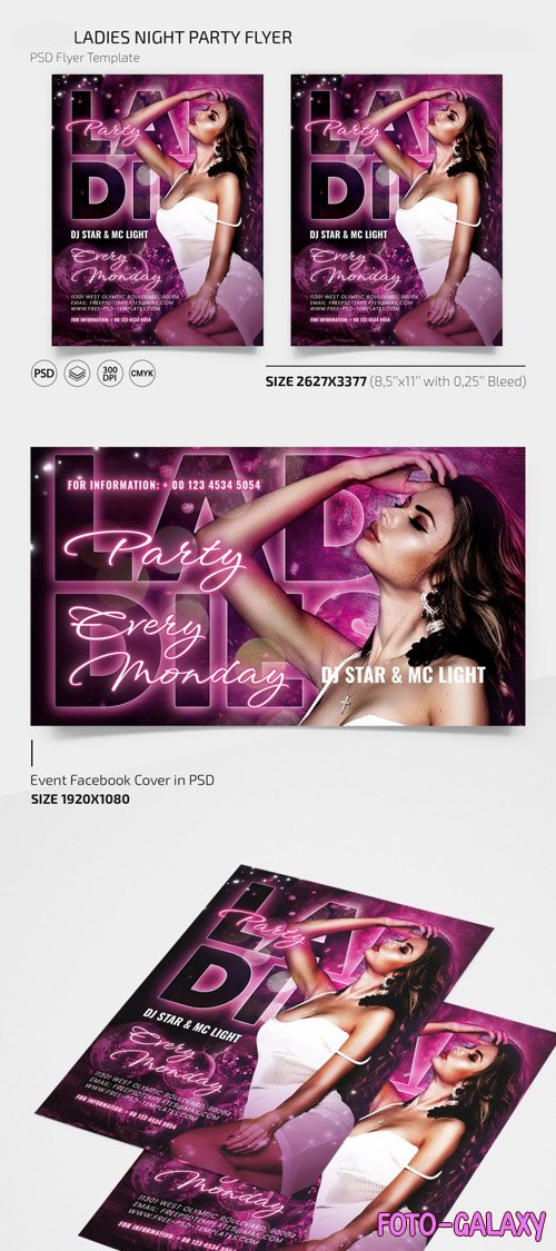 LADIES NIGHT FLYER TEMPLATE IN PSD