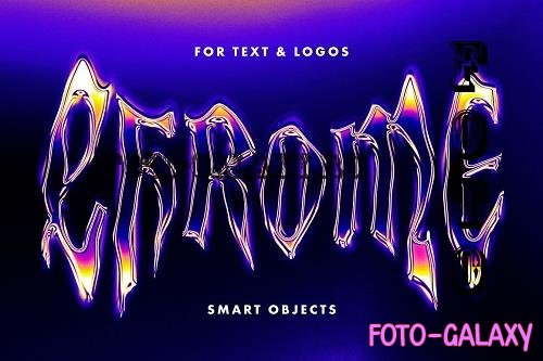 Distorted Chrome Text Effect - 10872114