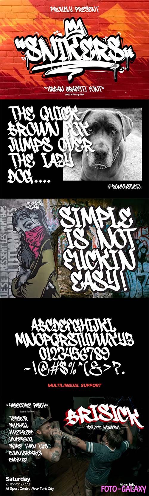 Snikers - Urban Graffiti Font OTF 