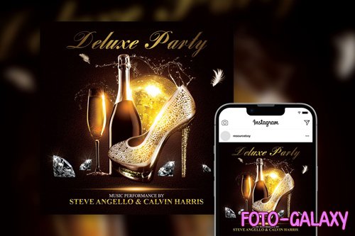VIP Deluxe Party Instagram Post Template PSD