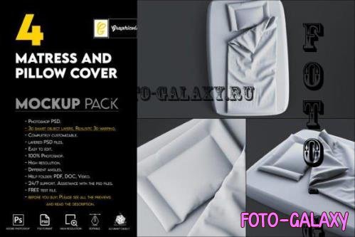 Matres and pillow cover mockup - 7465990