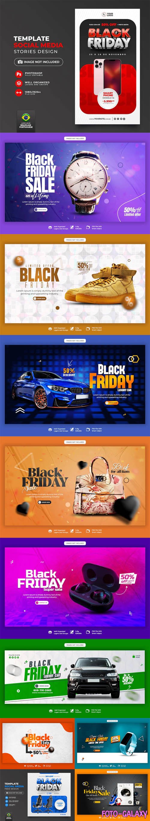Black Friday Super Sales - 10+ Modern Web Banners PSD Templates [Vol.1]