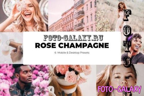 6 Rose Champagne Lightroom Presets - Mobile & Desktop