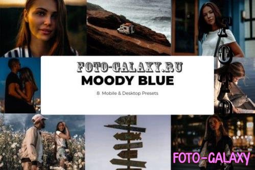 8 Moody Blue Lightroom Presets - Mobile & Desktop