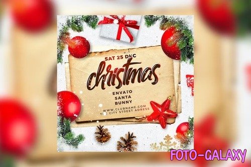 Merry Christmas Flyer 14 PSD
