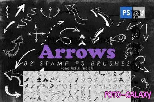82 Arrows Photoshop Stamp Brushes