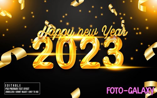 2023 new year vol 14 - editable text effect, font style