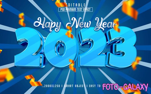 2023 new year vol 5 - editable text effect, font style