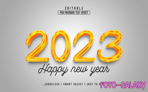 2023 new year vol 3 - editable text effect, font style
