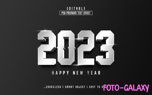 2023 new year vol 2 - editable text effect, font style