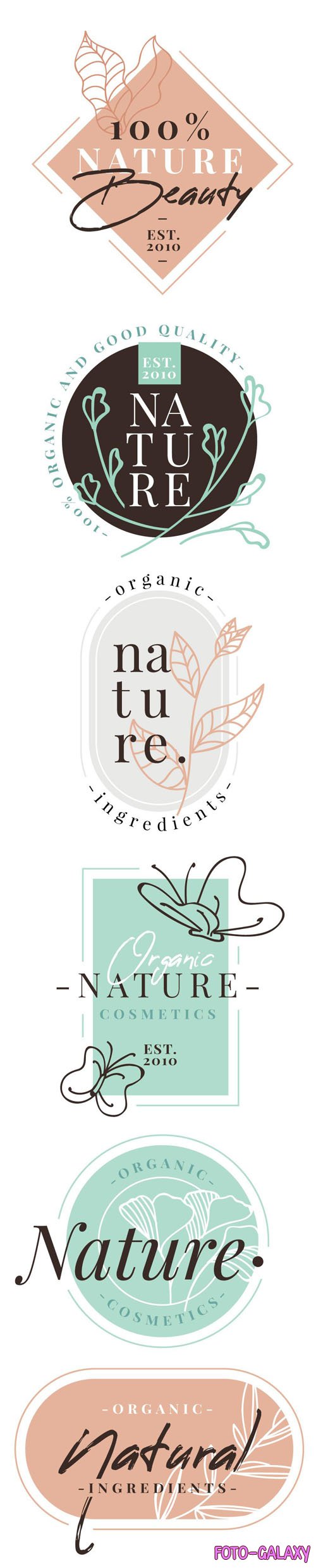 15 Elegant Watercolor Nature Logos Vector Templates