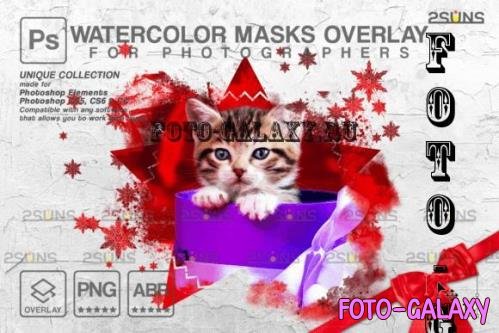 Christmas overlay, Watercolor overlay, Clipping masks - 2281569