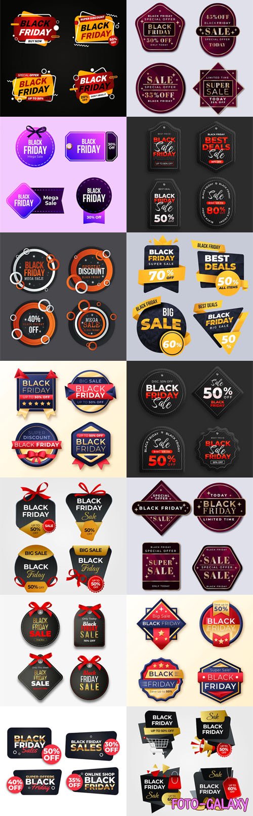 Black Friday - 80+ Shopping Sale Labels Vector Templates [Vol.2]
