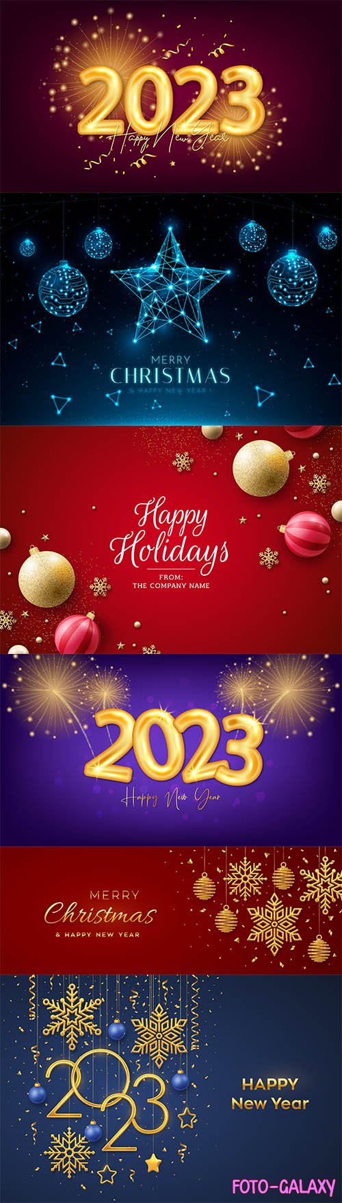 Christmas vector background with realistic decoration