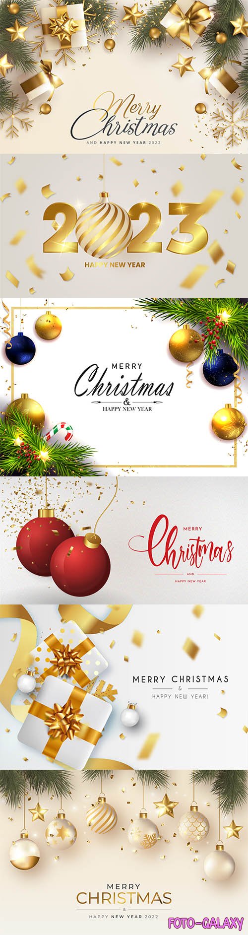Christmas and new year 2023 vector template