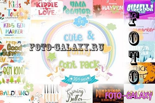 Cute and Funny Font Pack - 37 Premium Fonts