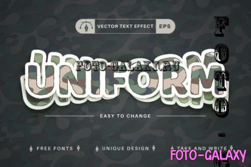 Uniform Sticker Editable Text Effect - 10284073