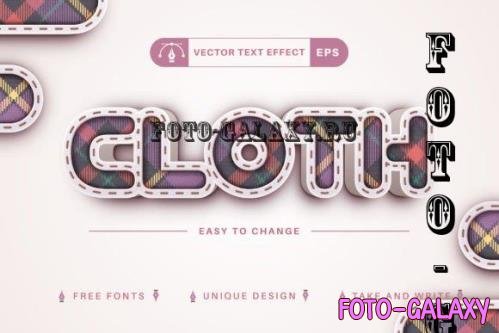 Cloth Tartan - Editable Text Effect - 10298181