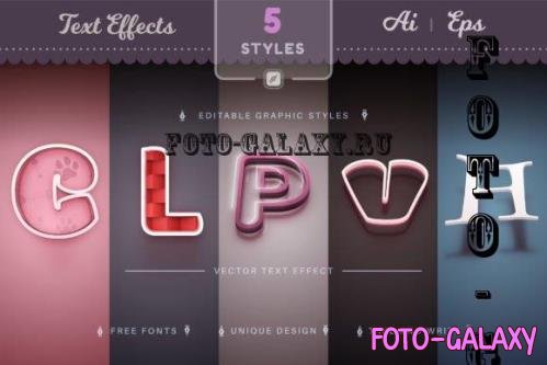 Set 5 Love Editable Text Effects - 10305294