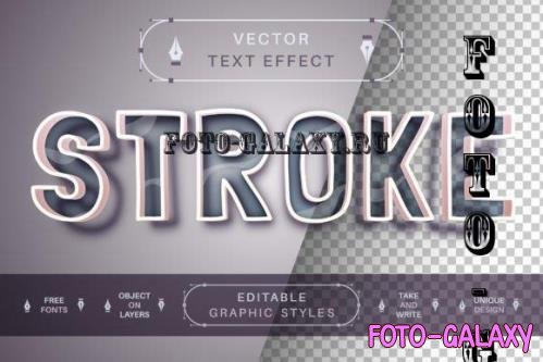 Glass Stroke - Editable Text Effect, Font Style - 2288125