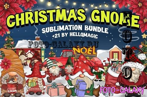 Christmas Gnomes Bundle - Holiday Gnomes - 21 Premium Graphics