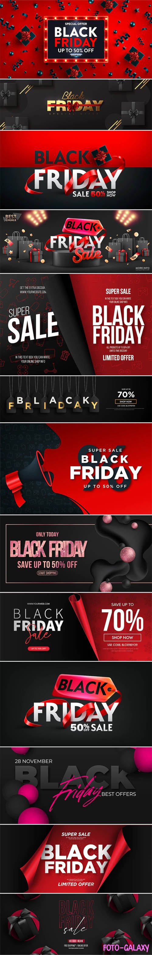Black Friday - 10+ Web Banners Vector Templates [Vol.4]