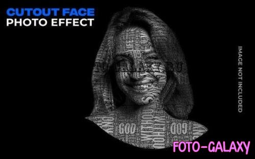 Cut out Portrait Face Photo Effect PSD 1