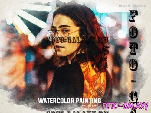 Watercolour Painting Photo Effect PSD