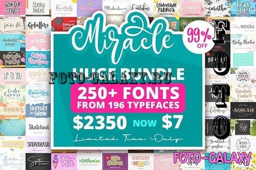 Miracle Font Bundle - 196 Premium Fonts