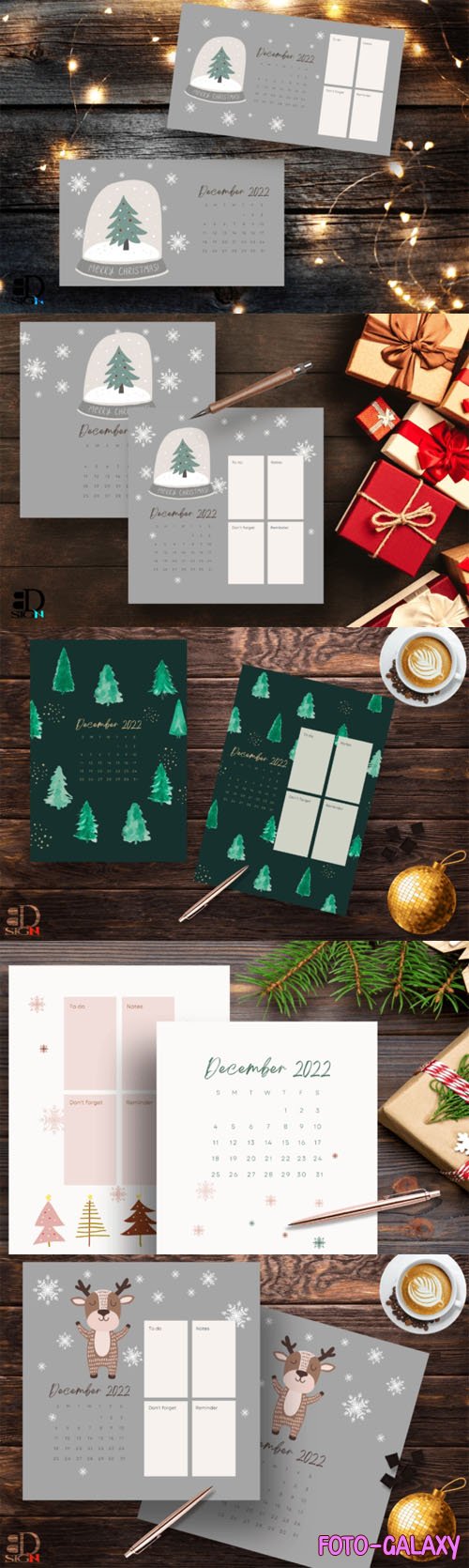 December 2022 Calendars & Planner Pages Templates