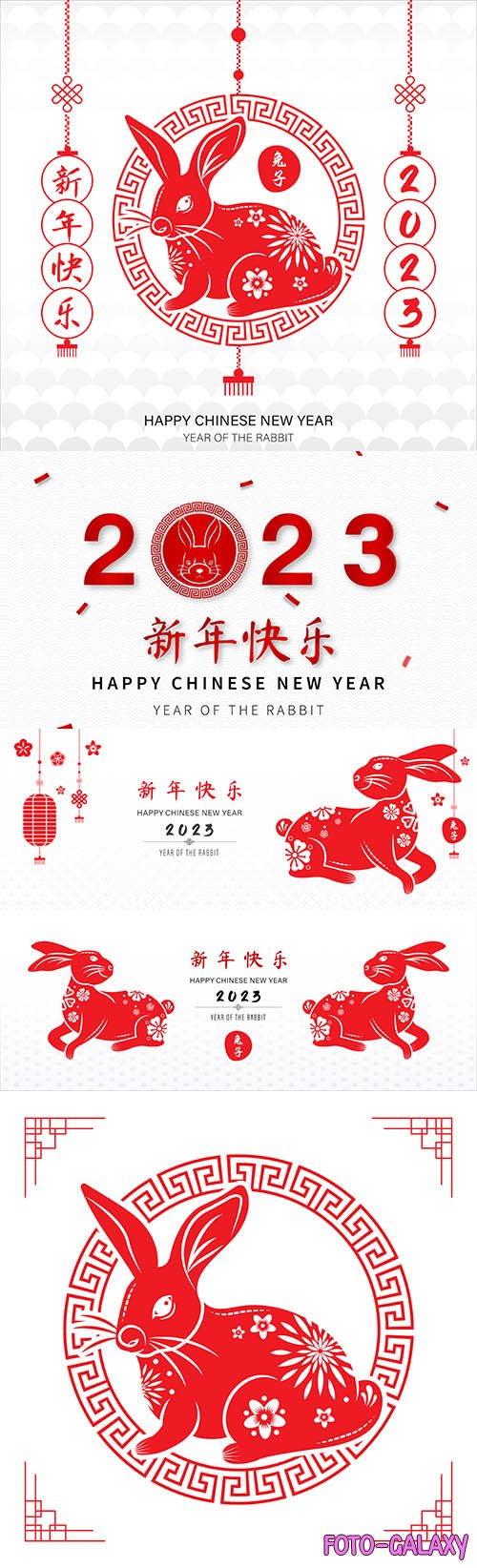 2023 year of the rabbit chinese zodiac symbol on white background