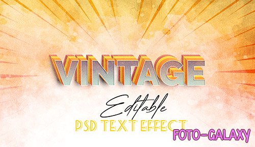 Vintage style psd text effect