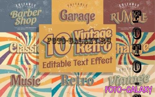 Vintage Retro Style Editable Text Effect