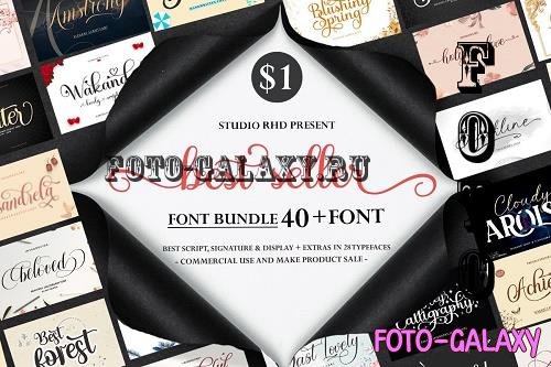 Lovely Script Font Bundle - 38 Premium Fonts