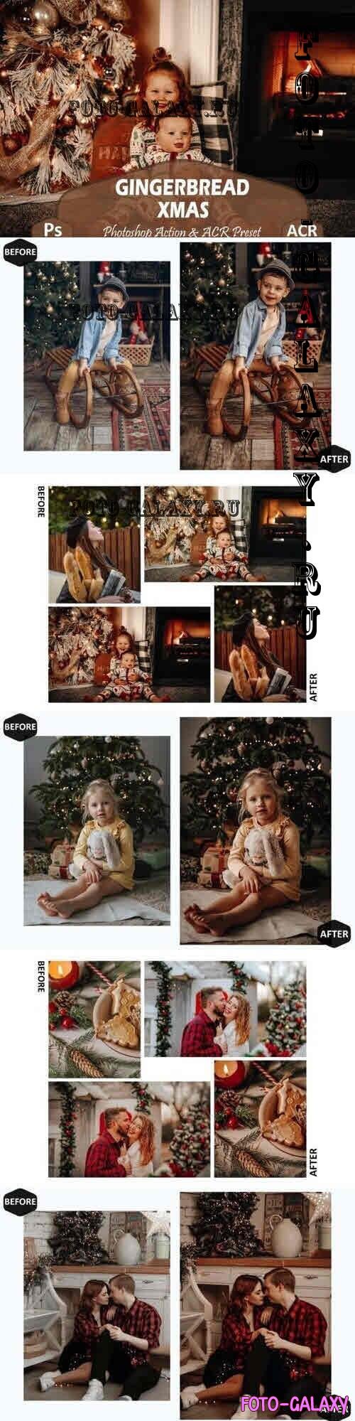 10 Gingerbread Xmas Photoshop Actions And ACR Presets, Warm - 2334272